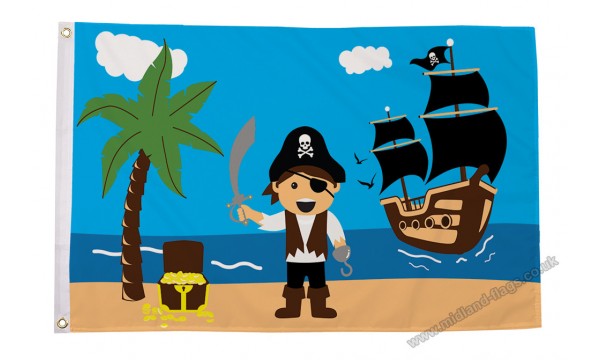 Pirate Treasure Beach Flag